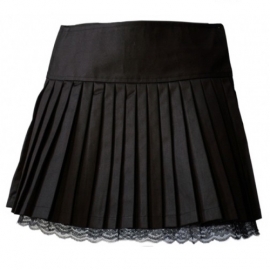 jupe courte gothique plissée ordo nigra