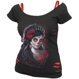Spiral Direct DW205158 Day of the Dead T-Shirt