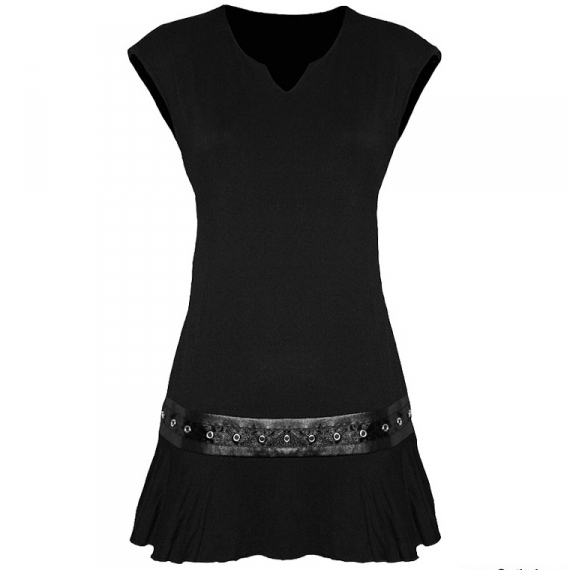 Tunique Gothique Noire avec ceinture rivetée - M / Tuniques Spiral Direct Femmes