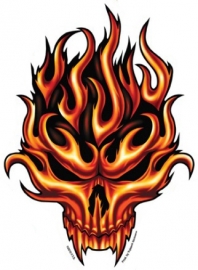 Sticker Flame Skull