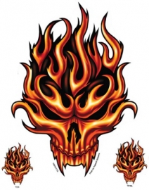 Stickers Flame Skull