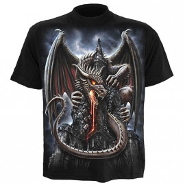 t-shirt gothique spiral direct dragon lava