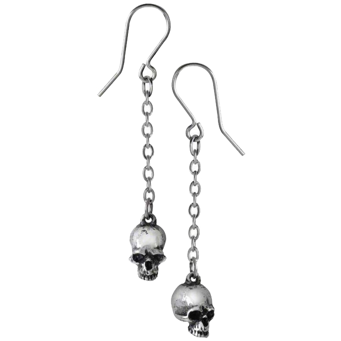 Set Collier Et Boucles D'oreilles Gothique Noir - Bijoux Folkloriques En Alliage Et Plastique