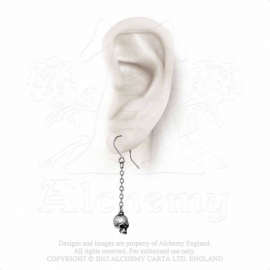 Alchemy Gothic E364 Deadskull - Boucles d'Oreilles Gothiques - Bijoux Gothiques