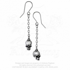 Alchemy Gothic E364 Deadskull - Boucles d'Oreilles Gothiques - Bijoux Gothiques