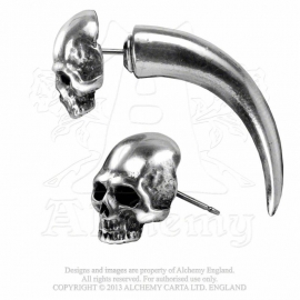 Clou d'Oreille Alchemy Gothic Tomb Skull Horn