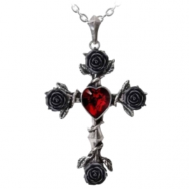 Alchemy Gothic P758 - pendentif alchemy gothic Black Rosifix