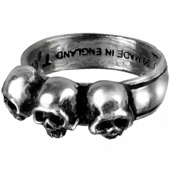 Bague Têtes de Mort Alchemy Gothic 