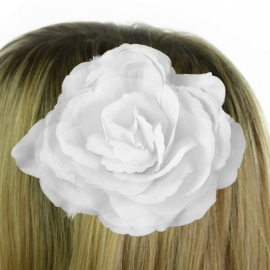 Barrette Gothique Rose Blanche