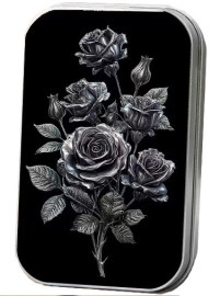 Boite Métal Gothique - Silver Roses