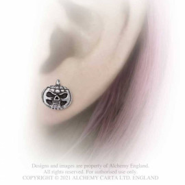 Boucles d'Oreilles Pumpkin Skull - Alchemy Gothic E450