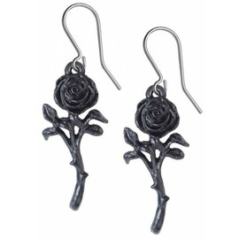 Alchemy Gothic The Romance of the Black Rose E421 - Boucles d'Oreilles Gothiques