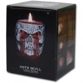 Bougeoir Spiral Direct Goth Skull