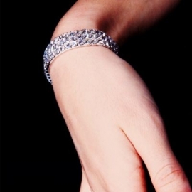 Bracelet Gothique Strass 3 rangs