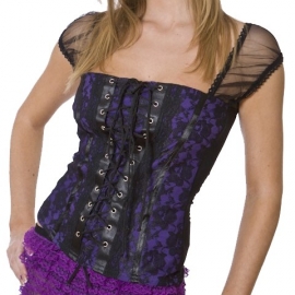 BURLESKA - Top Gothique Burleska Lucy Violet