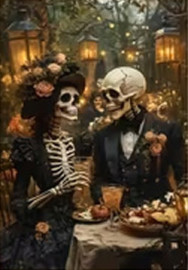 Carte postale Gothique - Skeleton Wedding #10