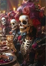 Carte postale Gothique - Skeleton Wedding #2