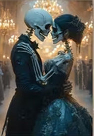 Carte postale Gothique - Skeleton Wedding #5