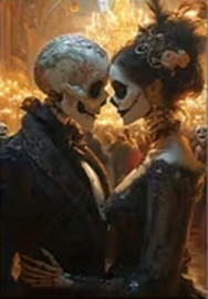 Carte postale Gothique - Skeleton Wedding #6