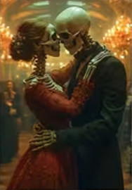 Carte postale Gothique - Skeleton Wedding #8