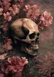 Carte postale Gothique - Skull n' Flowers #14