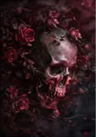 Carte postale Gothique - Skull n' Flowers #15