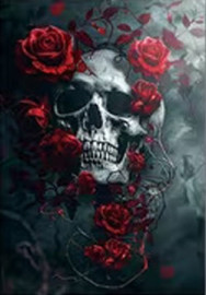 Carte postale Gothique - Skull n' Flowers #16