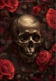 Carte postale Gothique - Skull n' Flowers #17