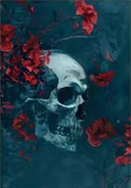 Carte postale Gothique - Skull n' Flowers #19