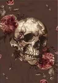 Carte postale Gothique - Skull n' Flowers #4