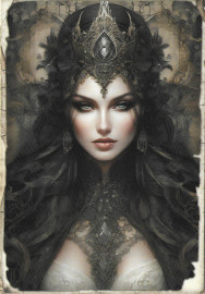 Carte Gothique Dark Queen #16