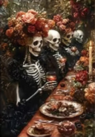 Carte postale Gothique - Skeleton Wedding #12