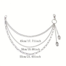 chaine gothique Double Skulls