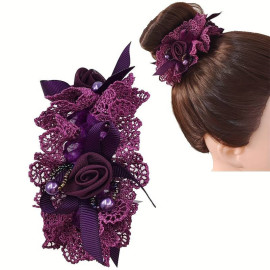Chouchou Gothique Purple Lace Rose