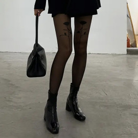 Collants Gothiques "Black Rose"