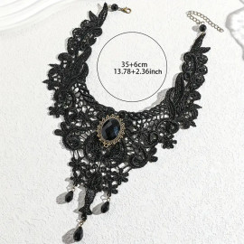 Collier Gothique Black Cabochon