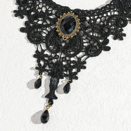 Collier Gothique Black Cabochon