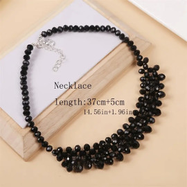 Collier Gothique Black Pearls Illusion