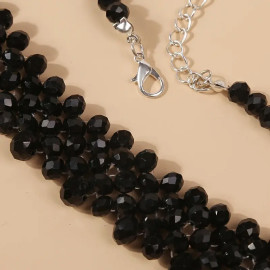 Collier Gothique Black Pearls Illusion