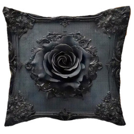 Coussin Gothique Black Rose