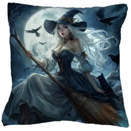 Coussin Gothique Witch's Broom