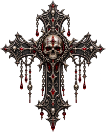 Toile sur Ch&acirc;ssis Croix Gothique 009