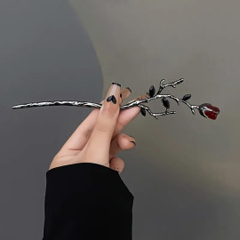 Epingle à cheveux Gothic Red Rose