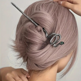 Épingle à Cheveux Gothique Serpent' Emerald