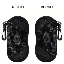 Etui à lunettes gothique Black Roses