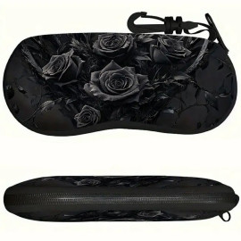 Etui à lunettes gothique Black Roses