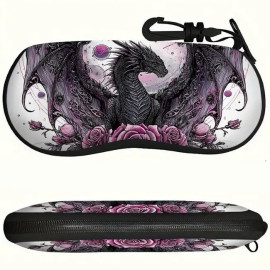 Etui à lunettes gothique Dragon Roses