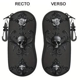 Etui à lunettes gothique Skull'n White Rose