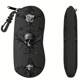 Etui à lunettes gothique Skull'n White Rose