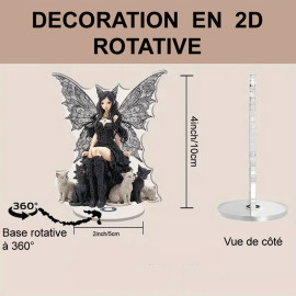 Déco 2D rotative Fée GothiCat